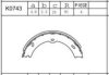 ASIMCO K0743 Brake Shoe Set, parking brake